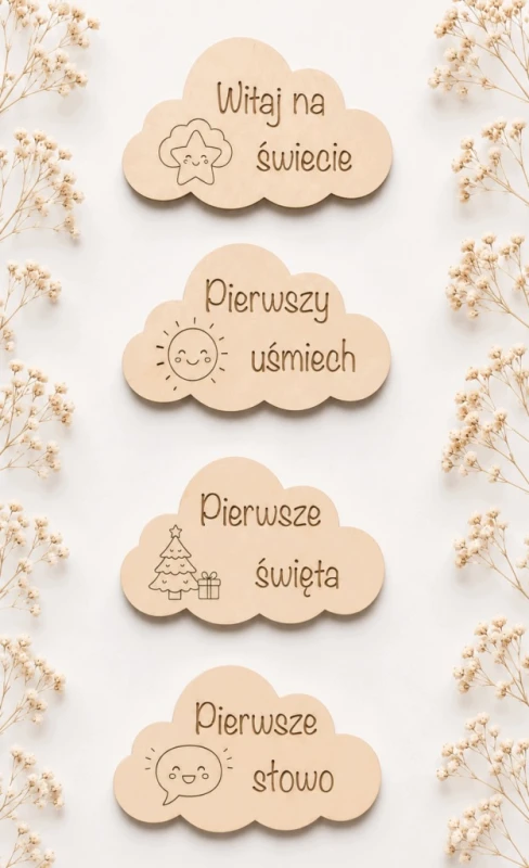 foto kocyk do zdjęć niemowlęcia z króliczkiem poony + drewniane tabliczki