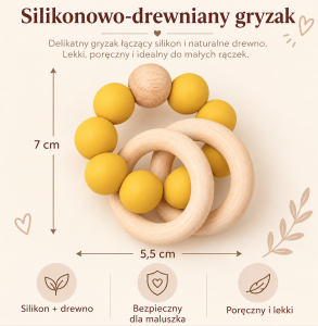 silikonowy gryzak zółty poony.png