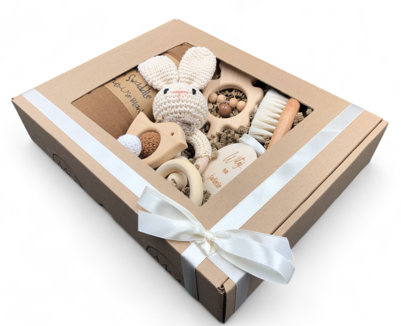 prezent na narodziny dziecka poony stylowy box