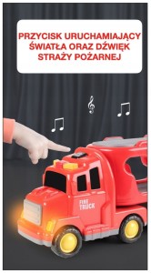 samochód strażacki zabawka z pojazdami ratunkowymi poony