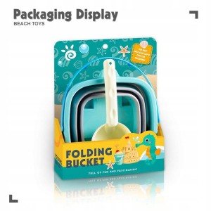 Wiaderko składane i łopatka, Zestaw zabawek do piaskownicy dla dziecka