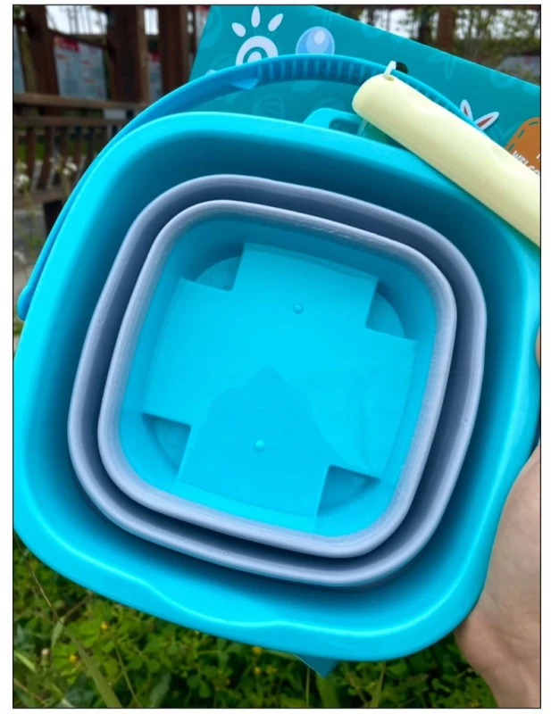 Wiaderko składane i łopatka, Zestaw zabawek do piaskownicy dla dziecka