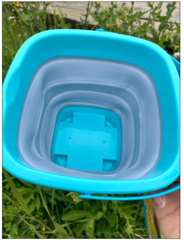 Wiaderko składane i łopatka, Zestaw zabawek do piaskownicy dla dziecka