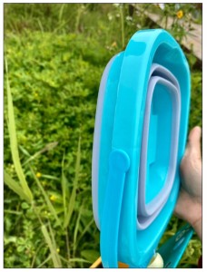 Wiaderko składane i łopatka, Zestaw zabawek do piaskownicy dla dziecka