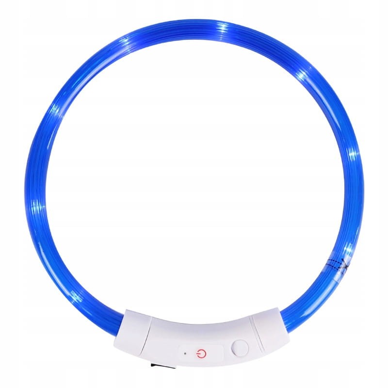 ŚWIECĄCA OBROŻA DLA PSA NA SPACERY SILIKONOWA OBROŻA LED + KABEL USB