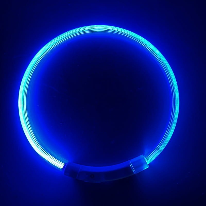 Świecąca obroża dla psa podświetlenie LED wodoodporna + kabel USB