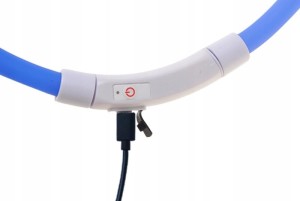 Świecąca obroża dla psa podświetlenie LED wodoodporna + kabel USB