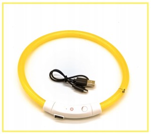 Podświetlana obroża dla psa światełka LED ładowana na USB wodoodporna