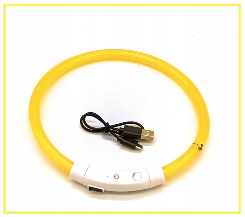 Podświetlana obroża dla psa światełka LED ładowana na USB wodoodporna