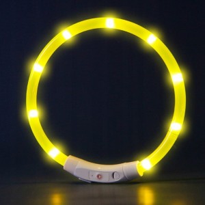 Podświetlana obroża dla psa światełka LED ładowana na USB wodoodporna