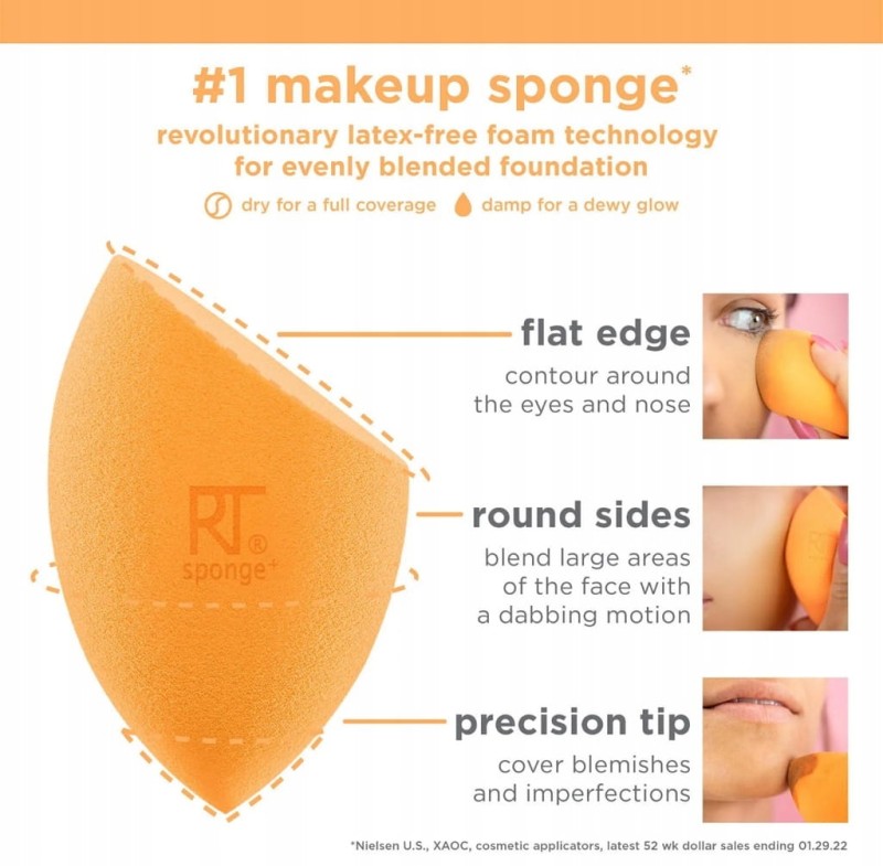 Gąbka do makijażu Real Techniques dwupak gąbek Beauty blender 2 sztuki