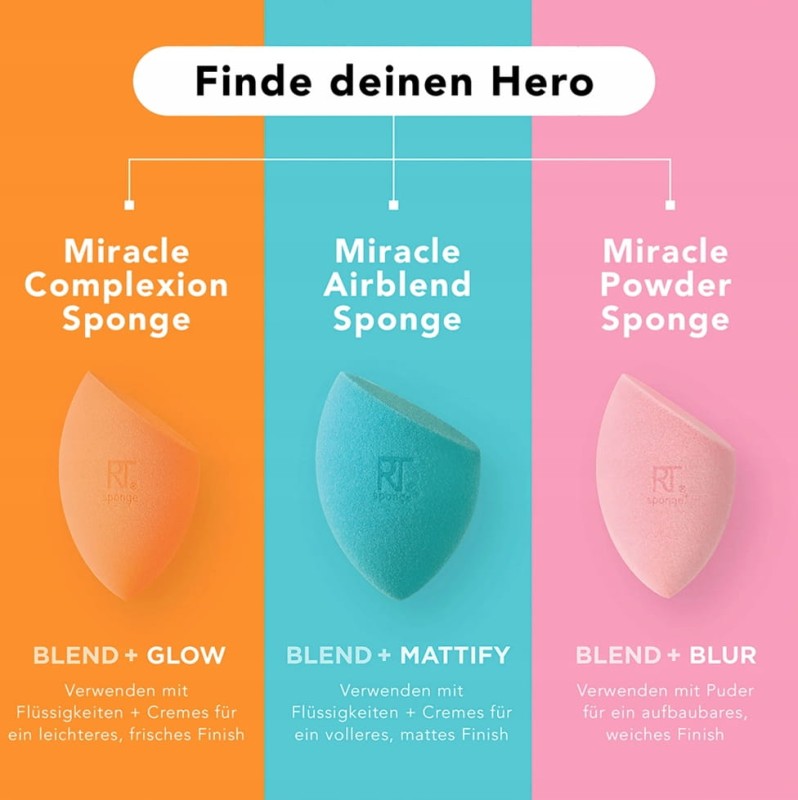 Gąbka do makijażu Real Techniques dwupak gąbek Beauty blender 2 sztuki