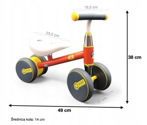 Jeździk dla dziecka Rowerek biegowy lekki i bezpieczny rower dziecięcy