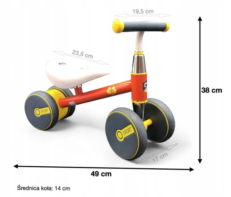 Jeździk dla dziecka Rowerek biegowy lekki i bezpieczny rower dziecięcy
