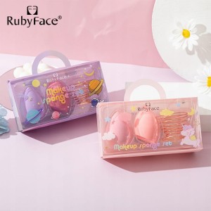 BEAUTY BLENDER Gąbki do makijażu zestaw dwóch gąbek + podstawka do gąbki RF