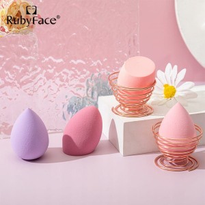 BEAUTY BLENDER Gąbki do makijażu zestaw dwóch gąbek + podstawka do gąbki RF