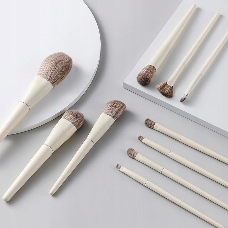 Pędzle do makijażu + kosmetyczka, Komplet pędzli do make-up w pudełku