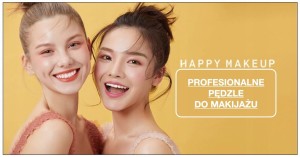 Zestaw profesjonalnych pędzli do makijażu twarzy i oczu Happy Makeup