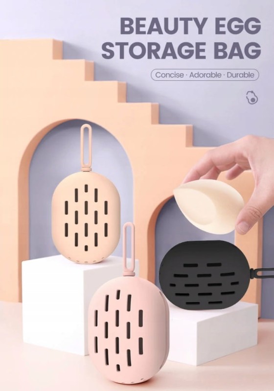 ETUI NA GĄBKĘ DO MAKIJAŻU DUŻY POKROWIEC DO BEAUTY BLENDERA Z MYJKĄ 2W1