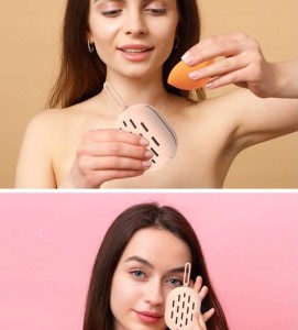 ETUI NA GĄBKĘ DO MAKIJAŻU DUŻY POKROWIEC DO BEAUTY BLENDERA Z MYJKĄ 2W1